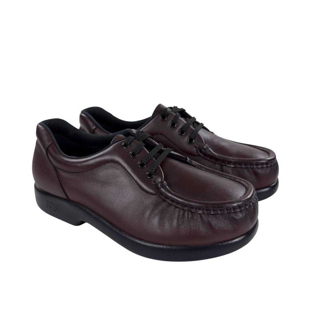 SAS Take Time Comfort Walking Shoes Womens Size 6 WW Antique Wine Leather NEW